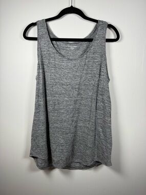 EILEEN FISHER | Grey Jersey Knit Scoop Neck Sleeveless Top